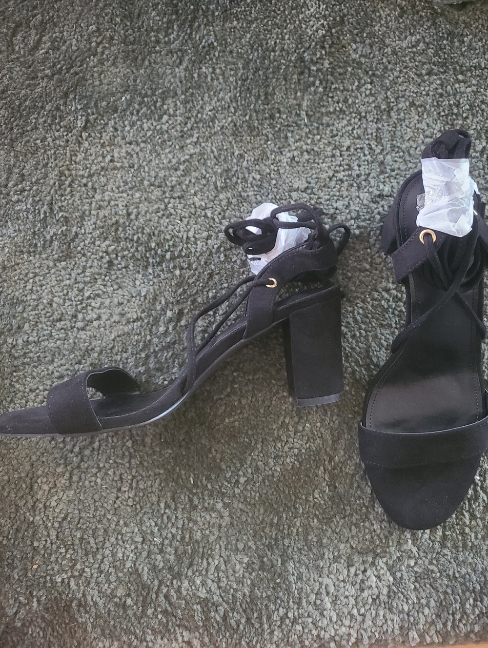 Classic Suede Lace-Up Women's Sandals, NWOB - Picture 4 of 4